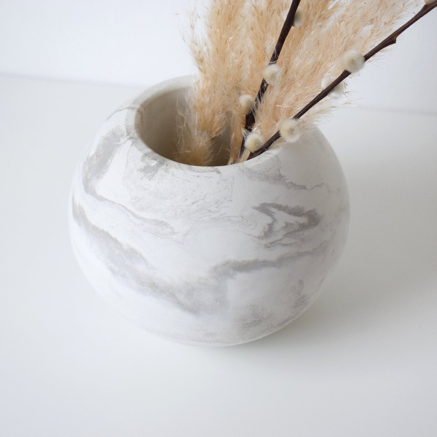 Concrete Ball Vase