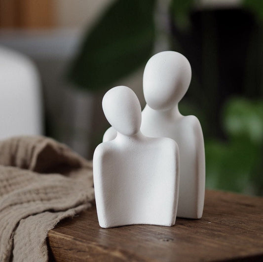 Concrete Silhouette Couple Ornament