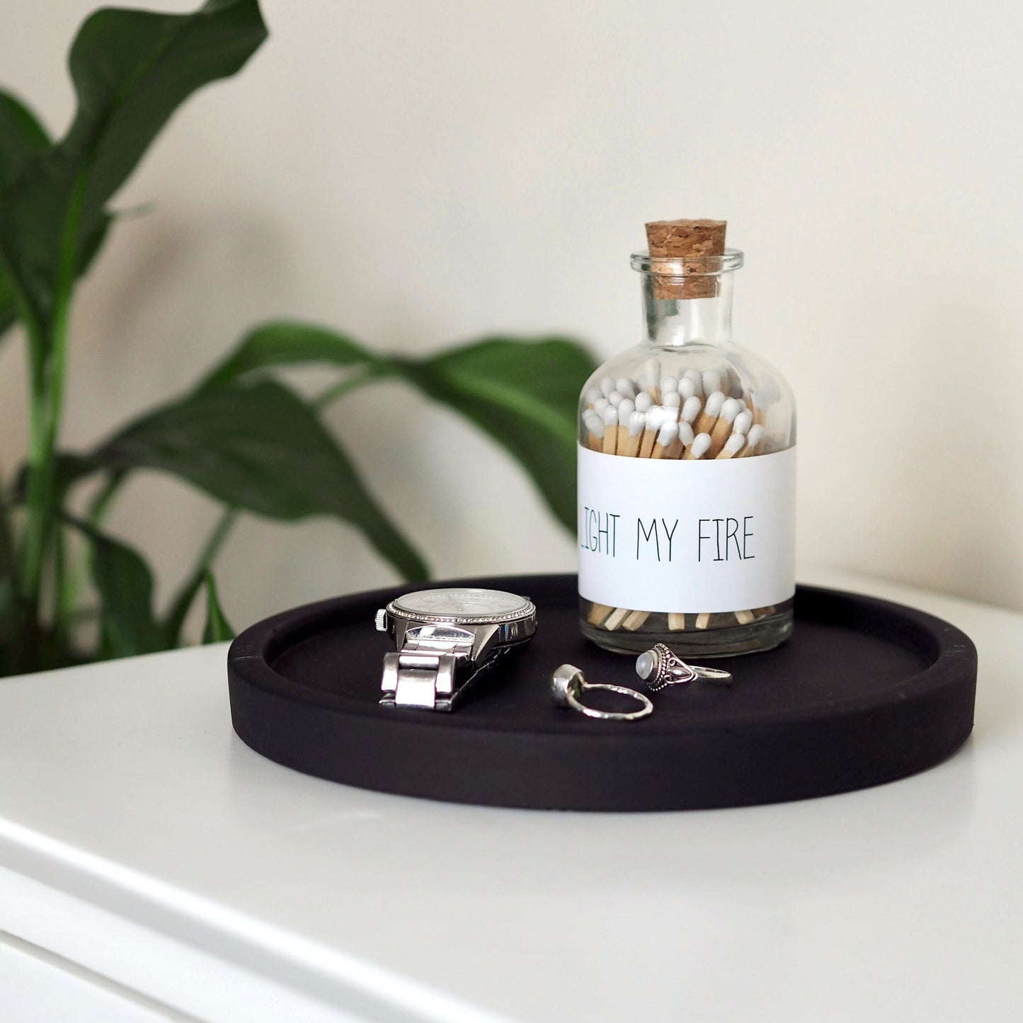 Matte Black Concrete Display Tray (Medium)