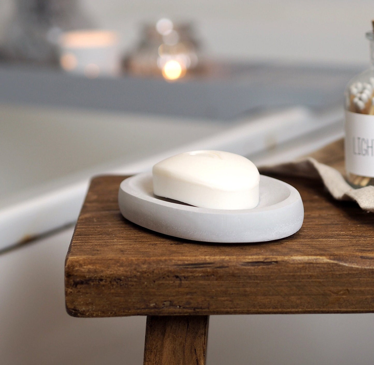 Oval Concrete Soap Dish