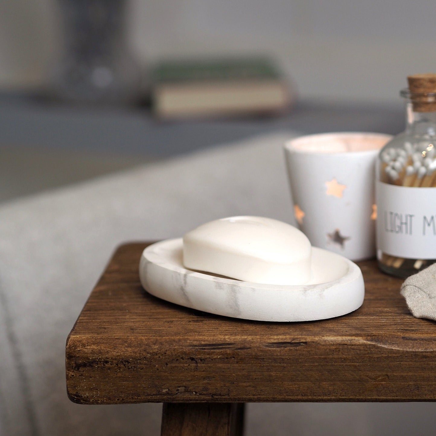 Oval Concrete Soap Dish