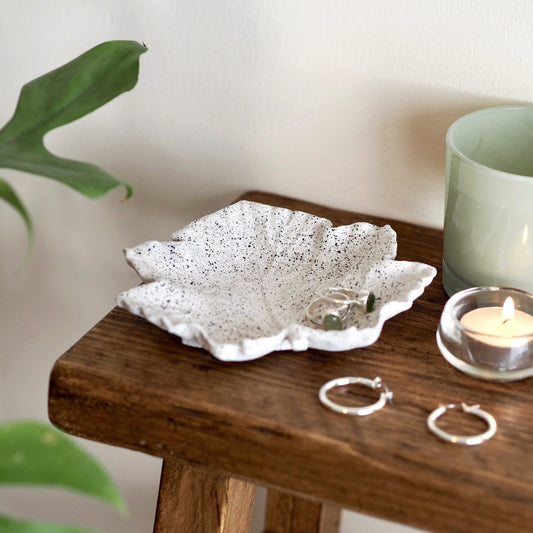Concrete Maple Leaf Trinket Dish