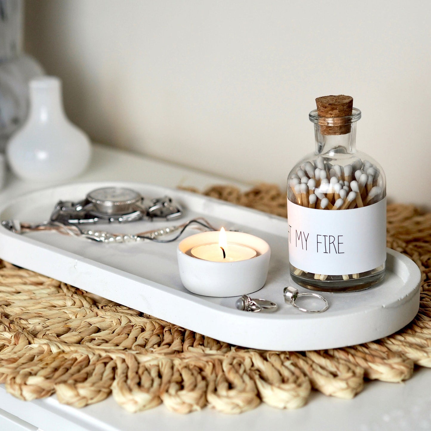 Concrete Oval Styling Tray (Large)