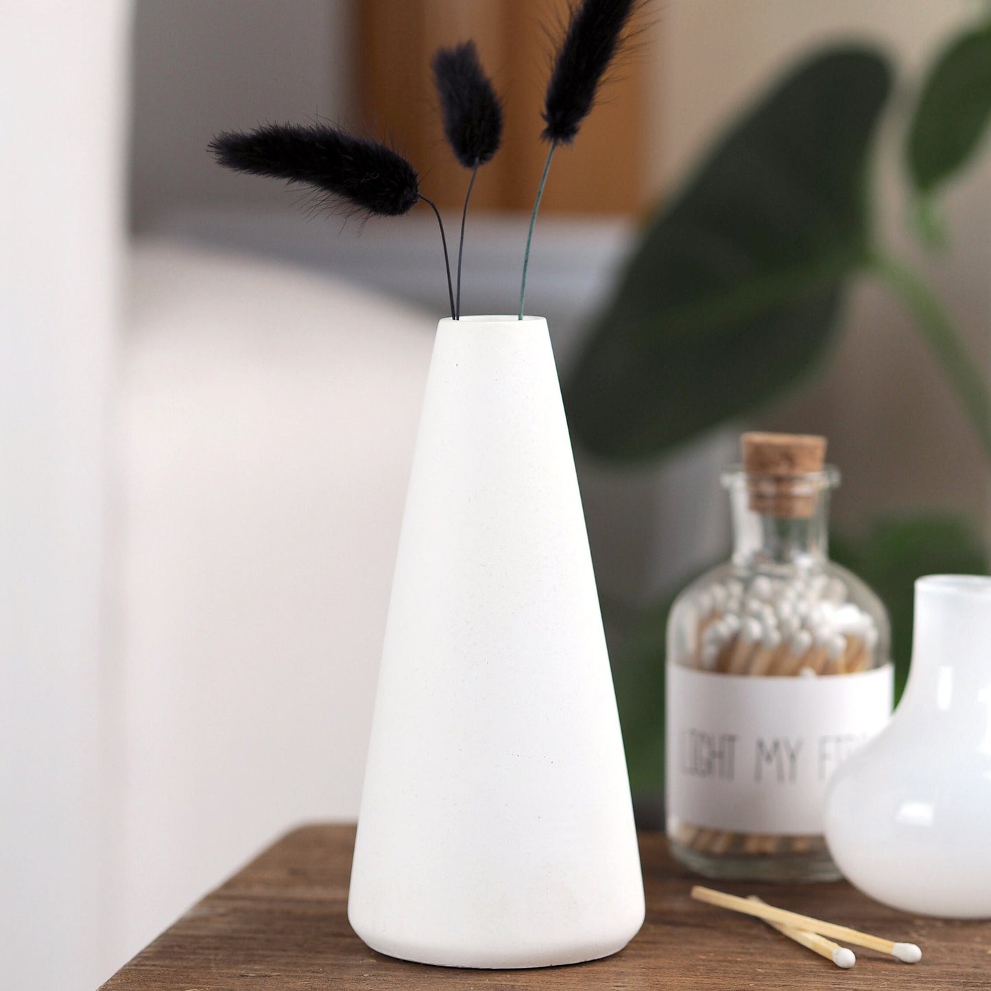 Concrete Tall Bud Vase