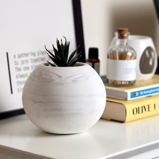 Concrete Ball Vase