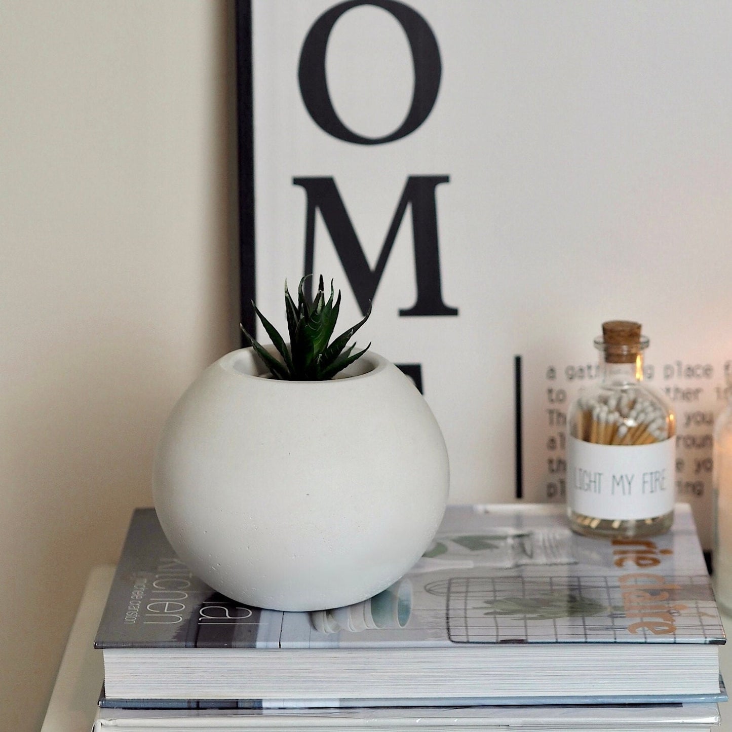 Concrete Ball Vase