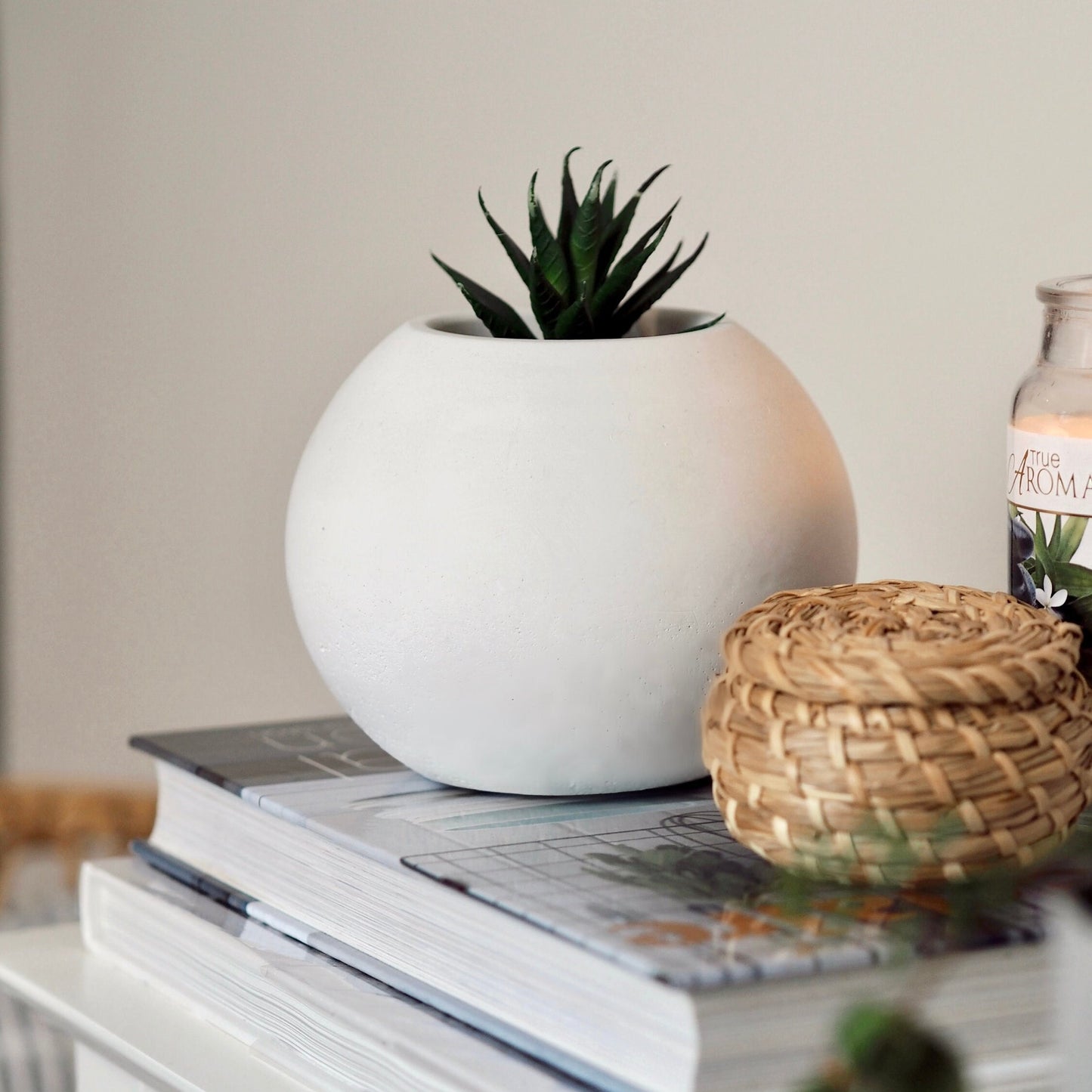 Concrete Ball Vase