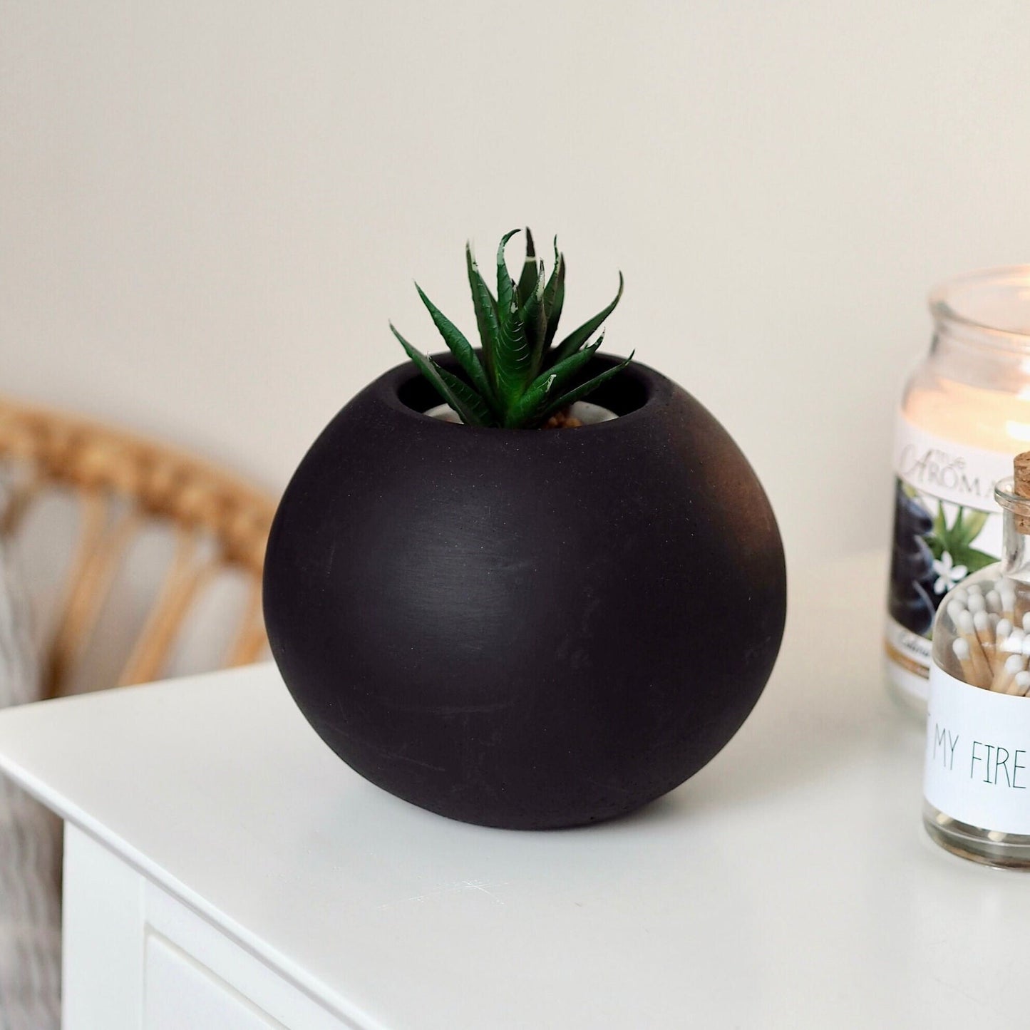 Concrete Ball Vase
