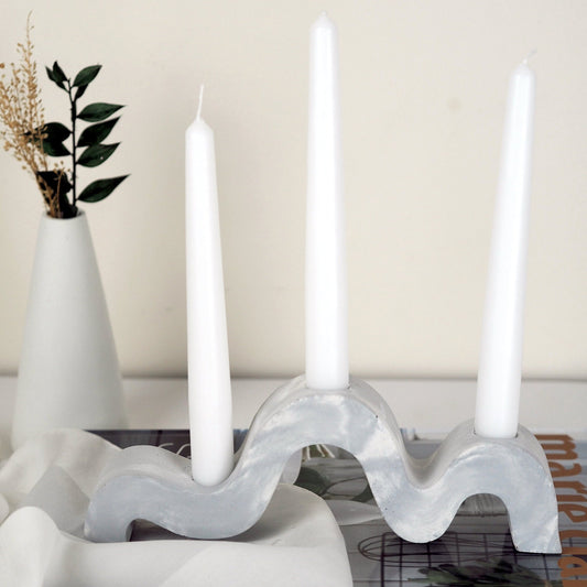 Concrete Wiggle Candle Stick Holder