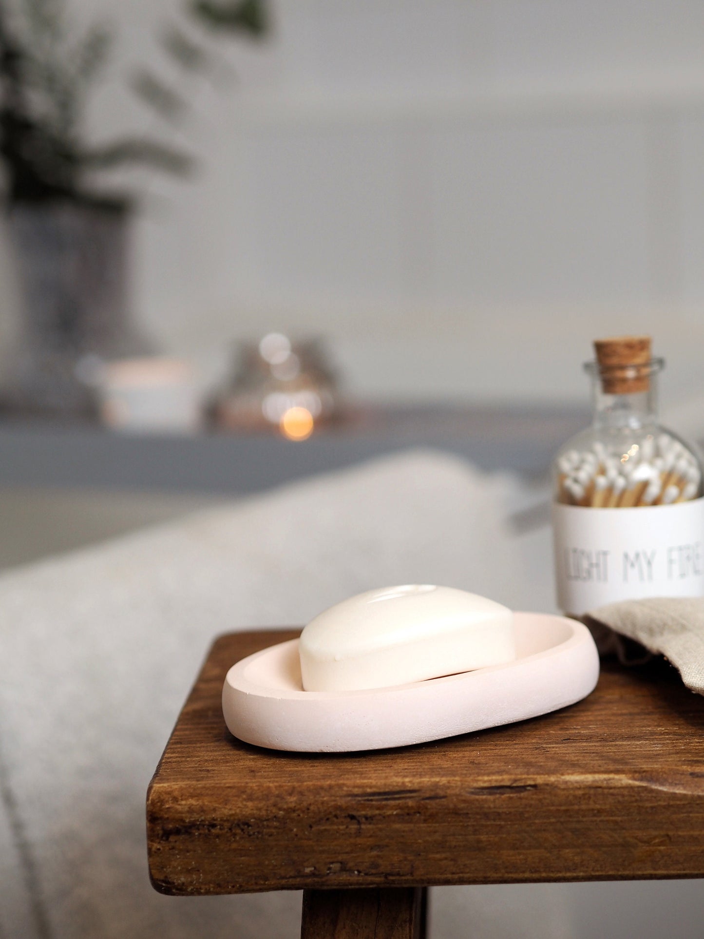 Oval Concrete Soap Dish