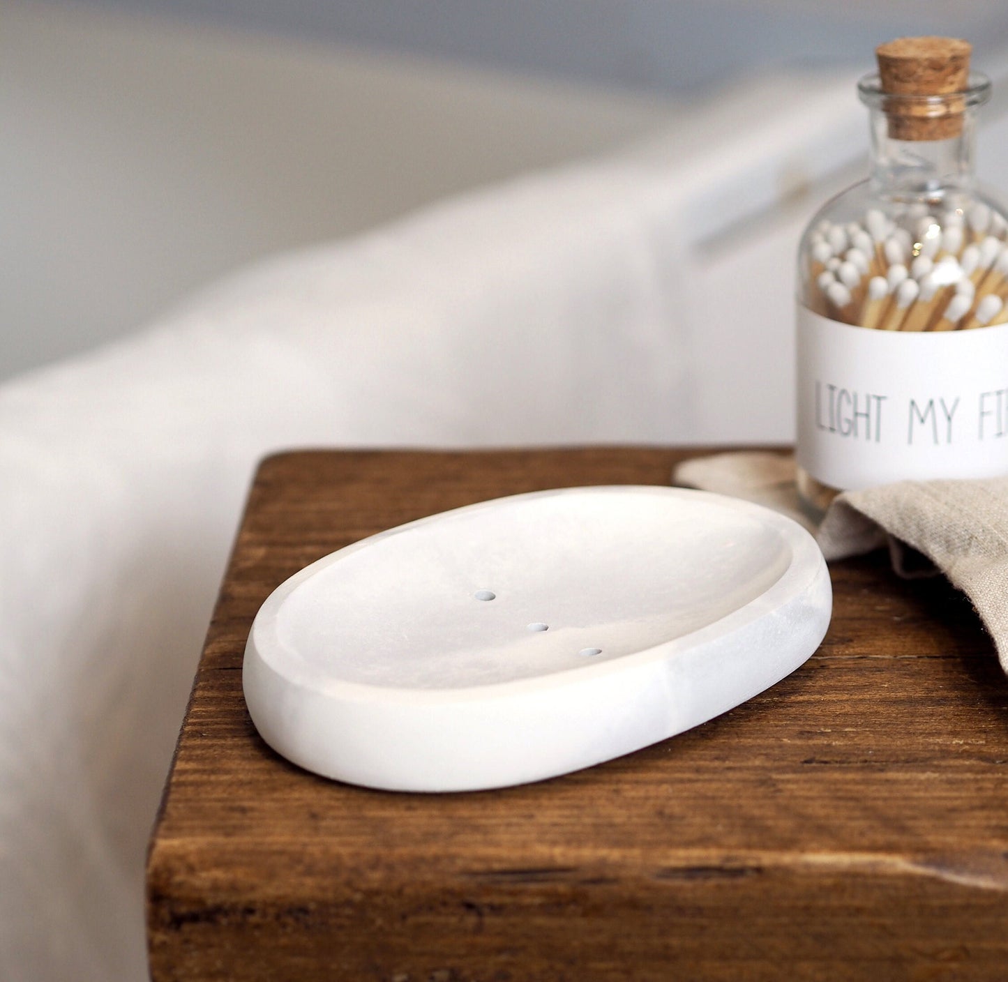 Oval Concrete Soap Dish