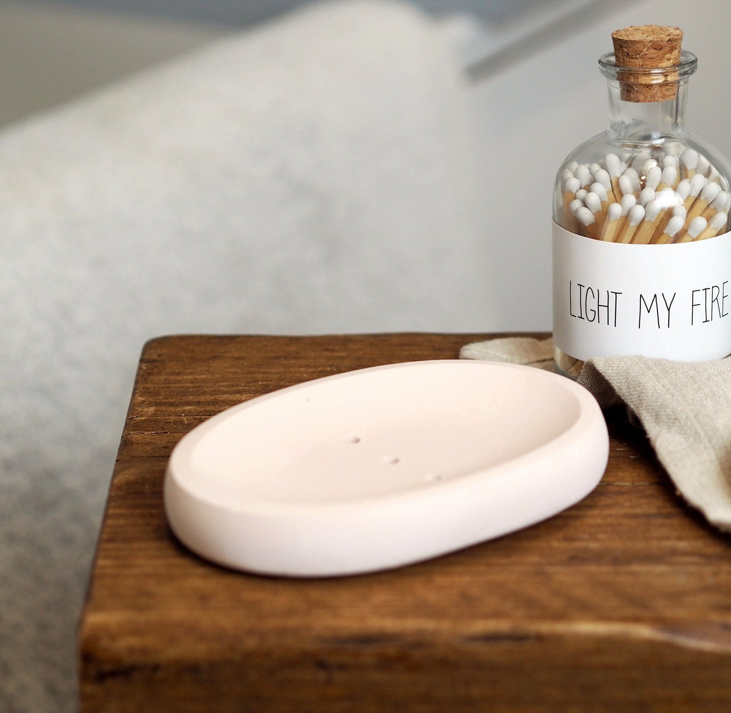 Oval Concrete Soap Dish