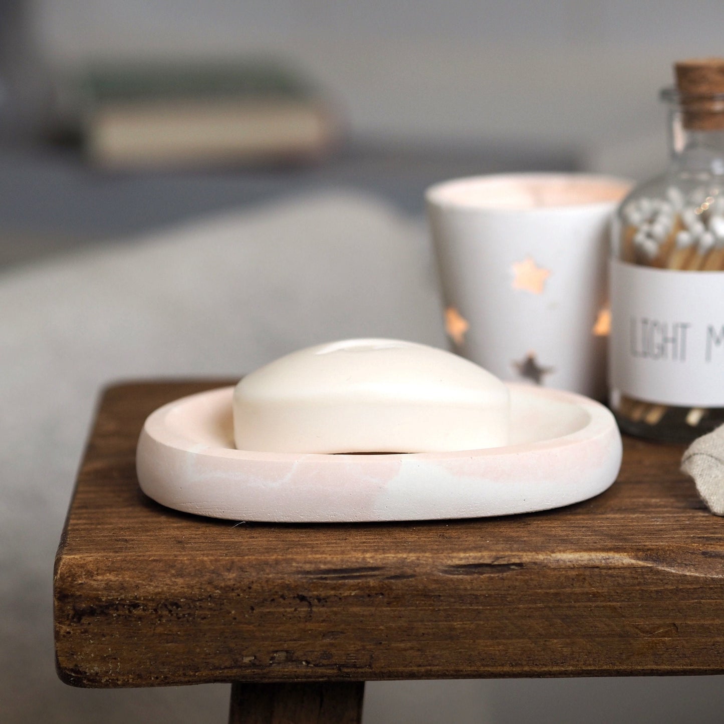 Oval Concrete Soap Dish