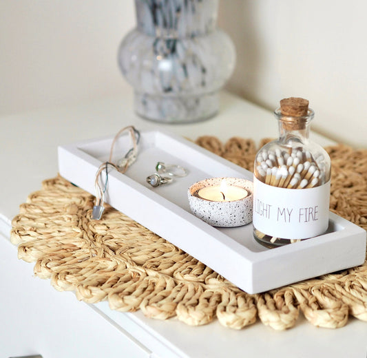 Concrete Rectangle Styling Tray