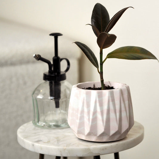 Concrete Faceted Planter