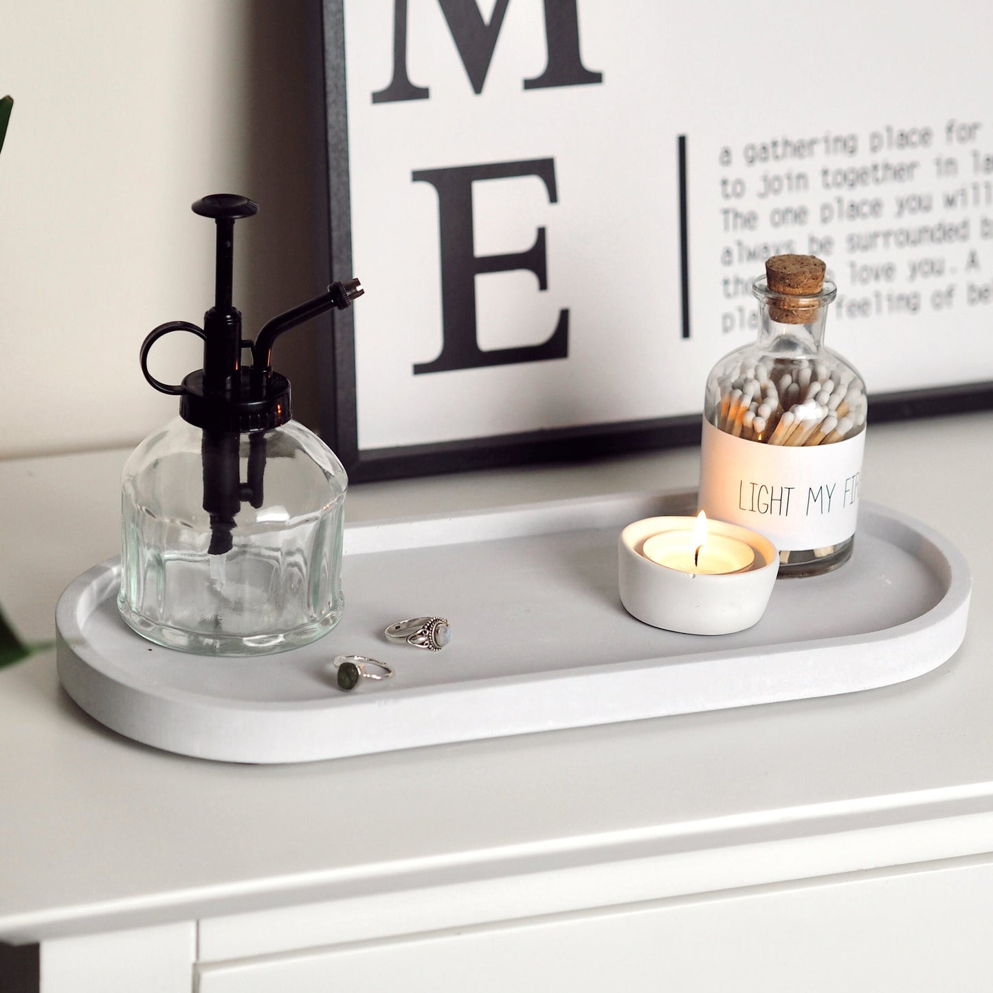 Concrete Oval Styling Tray (Large)