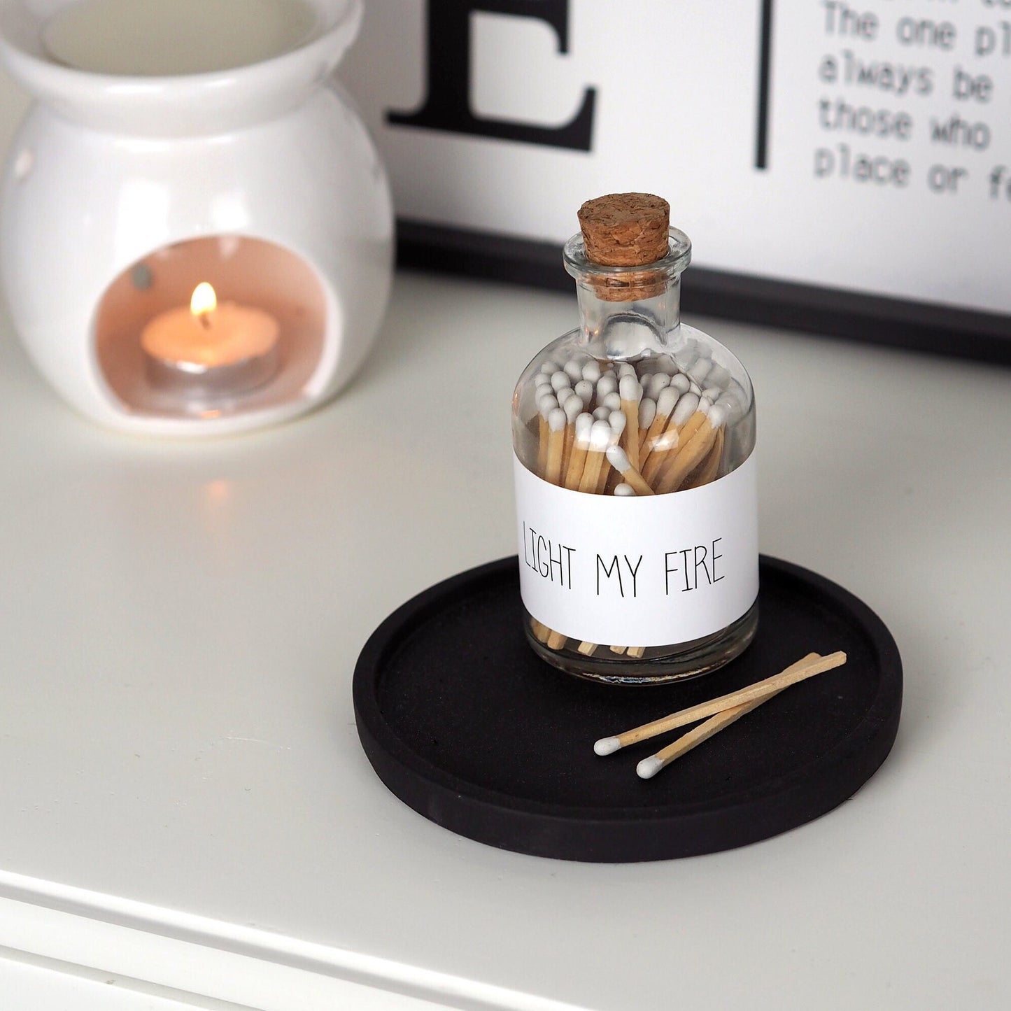 Concrete Mini Circle Tray
