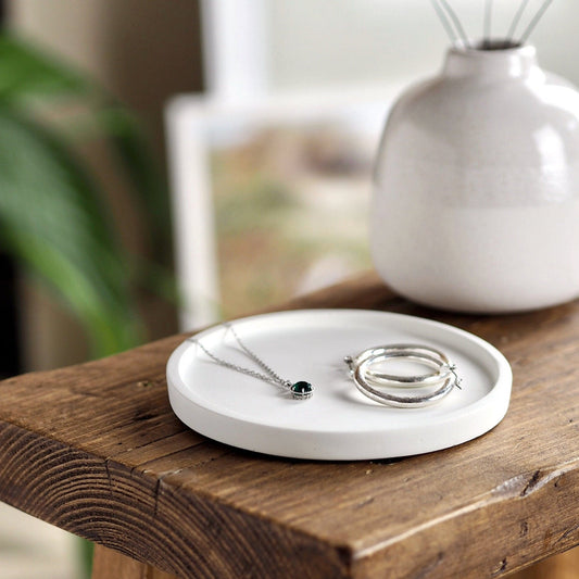 Concrete Mini Circle Tray