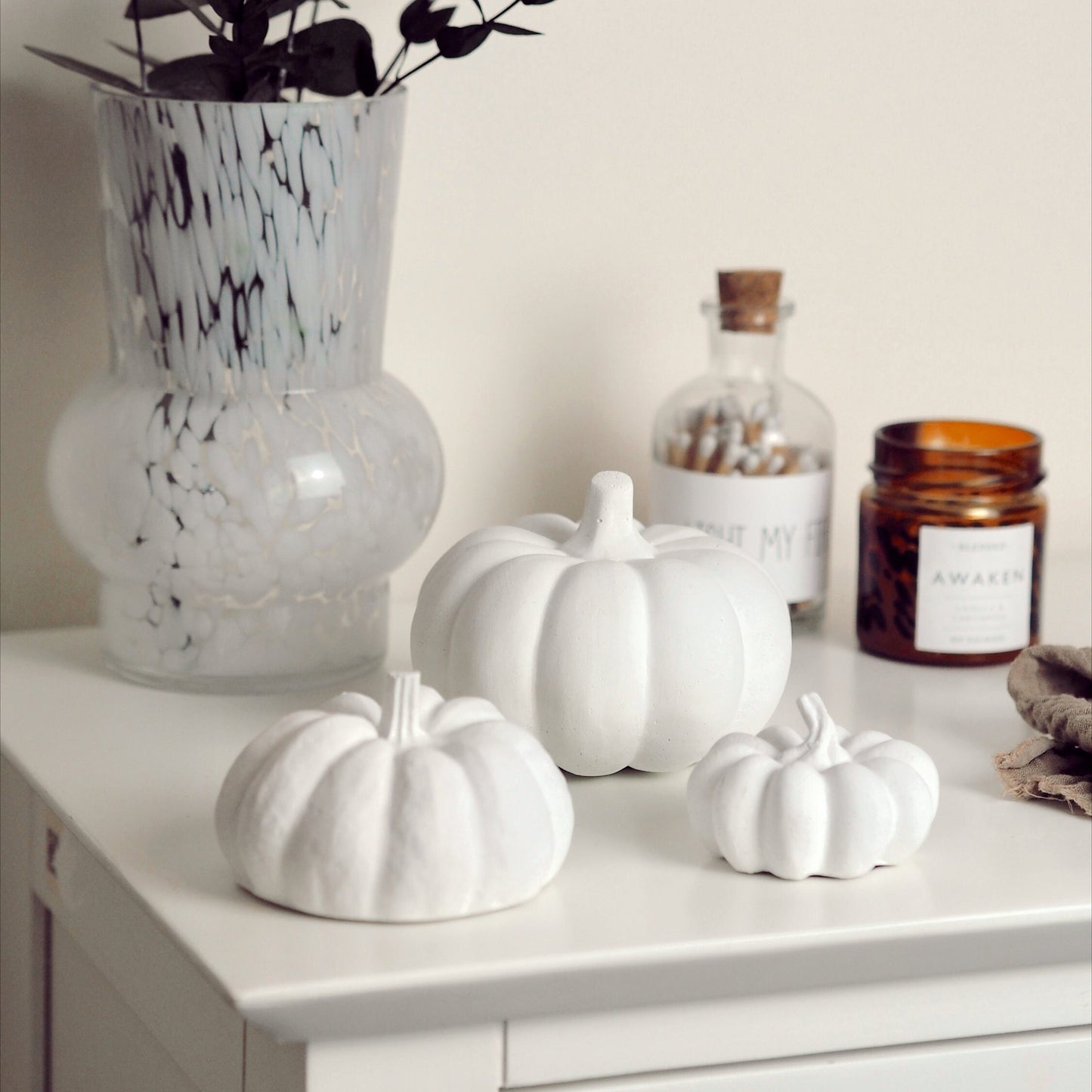 Concrete Pumpkin Ornaments