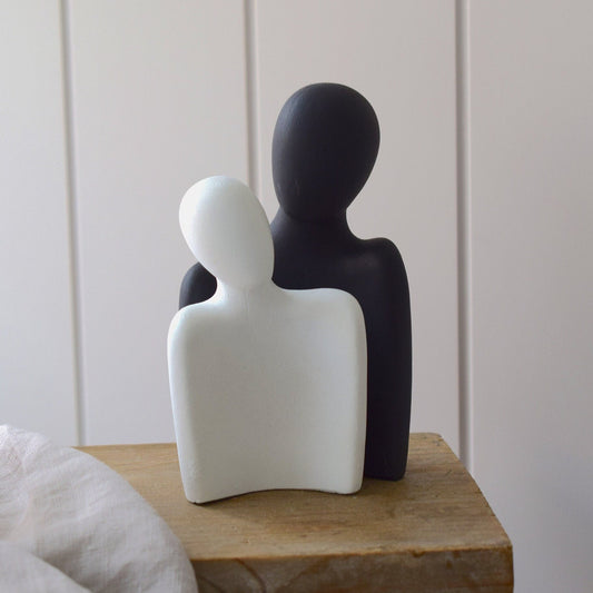 Concrete Silhouette Couple Ornament