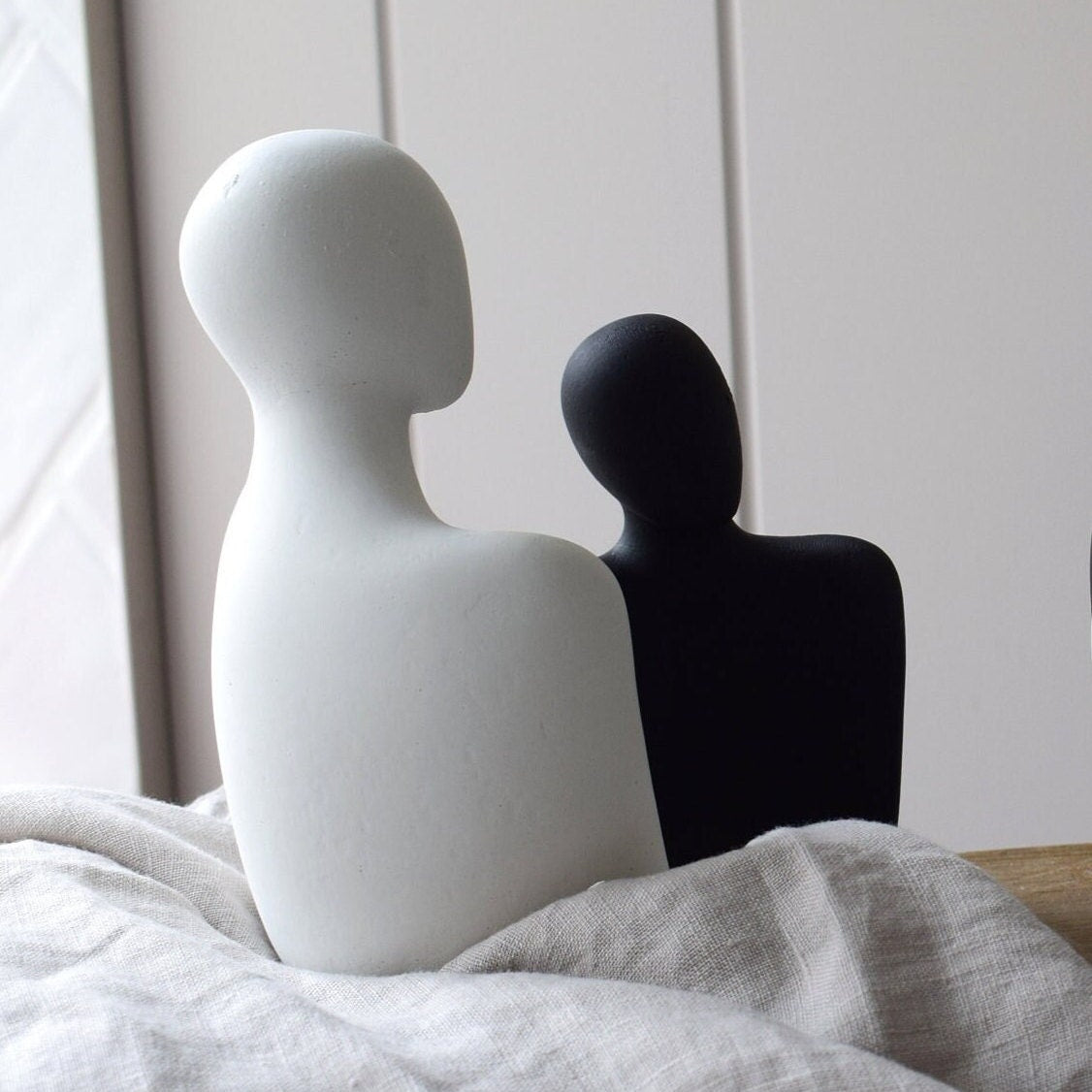 Concrete Silhouette Couple Ornament