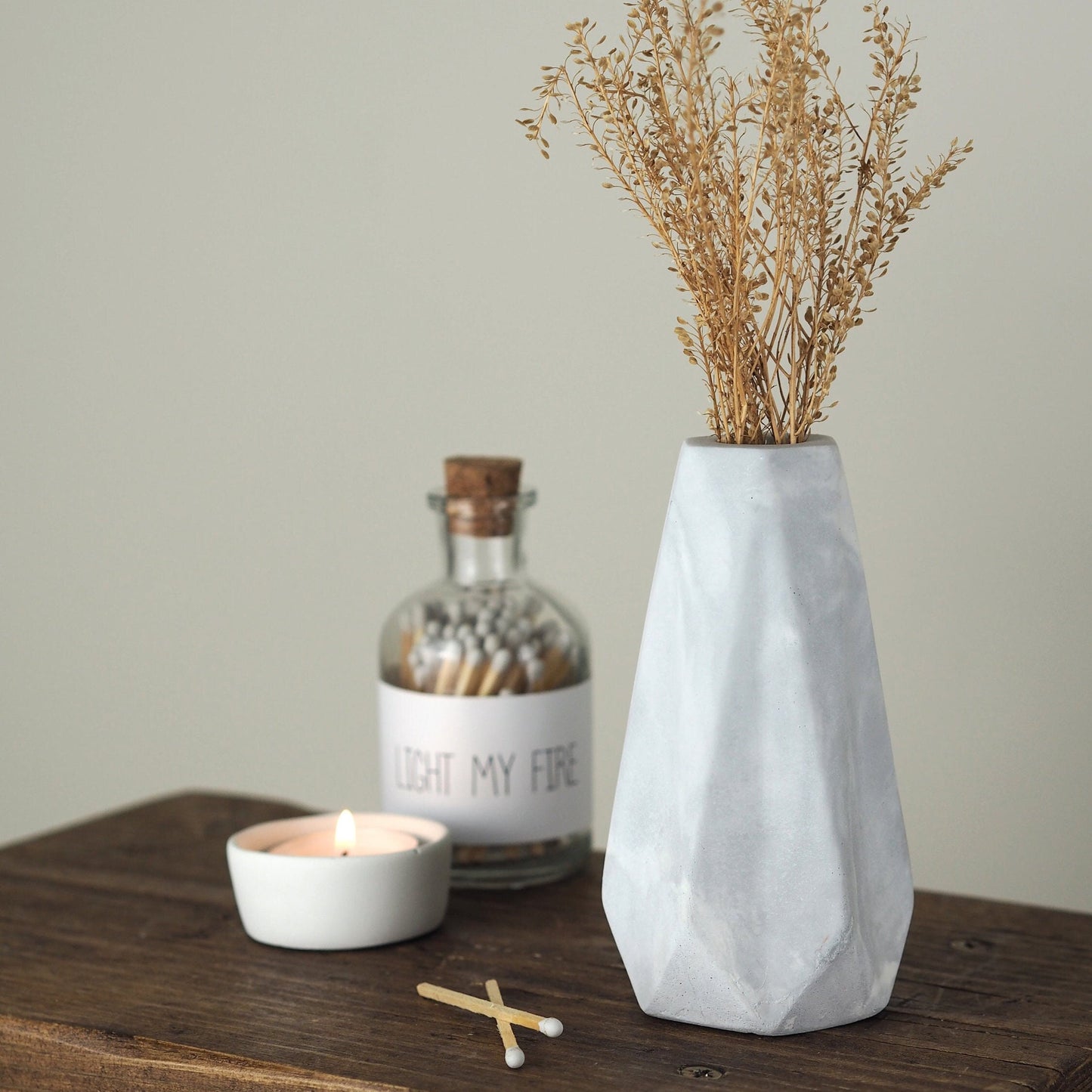 Concrete Geo Vase
