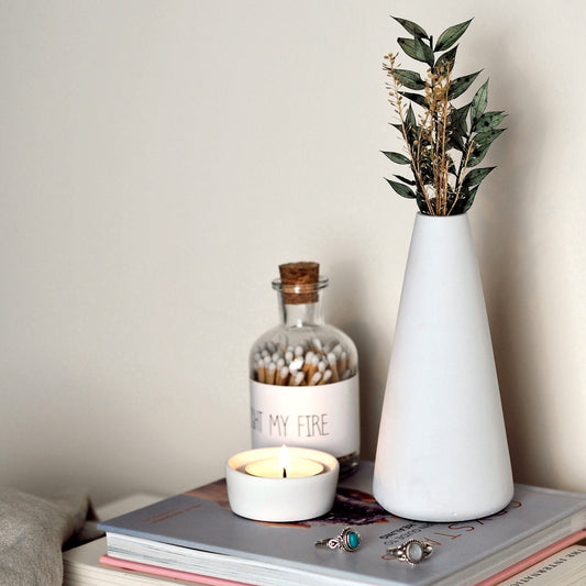 Concrete Tall Bud Vase