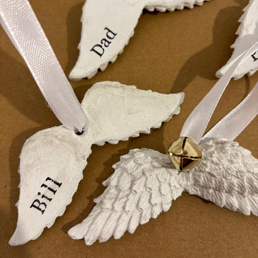 Concrete Angel Wing Christmas Decorations