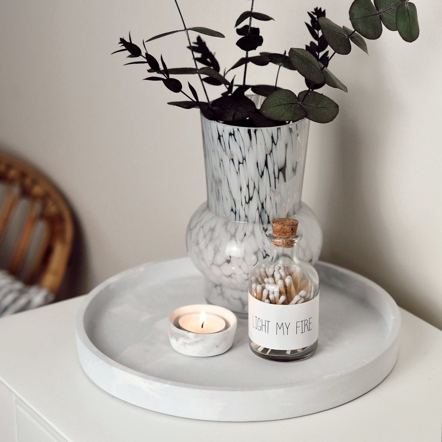 Round Concrete Display Tray (Large)