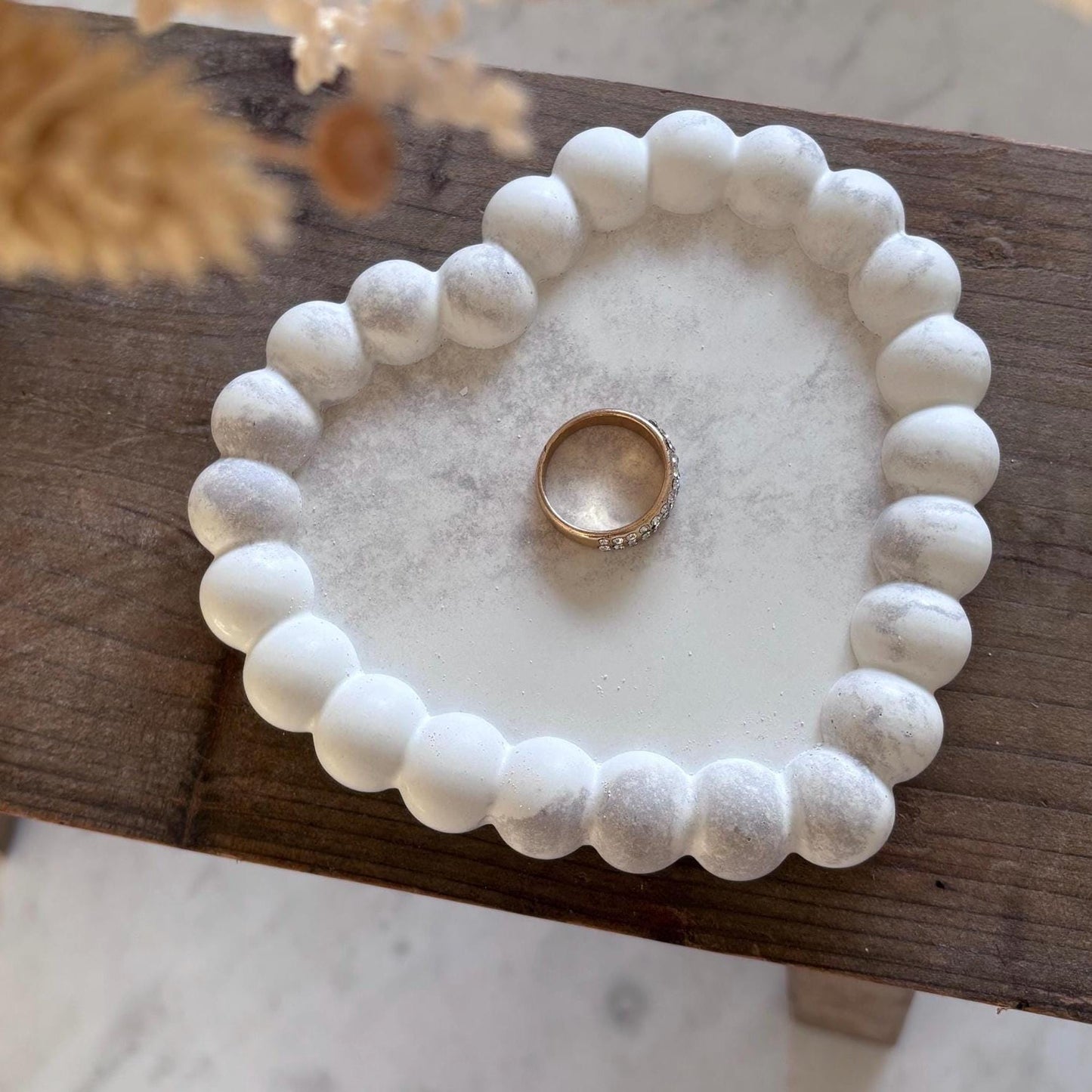 Heart Shaped Concrete Trinket Dish