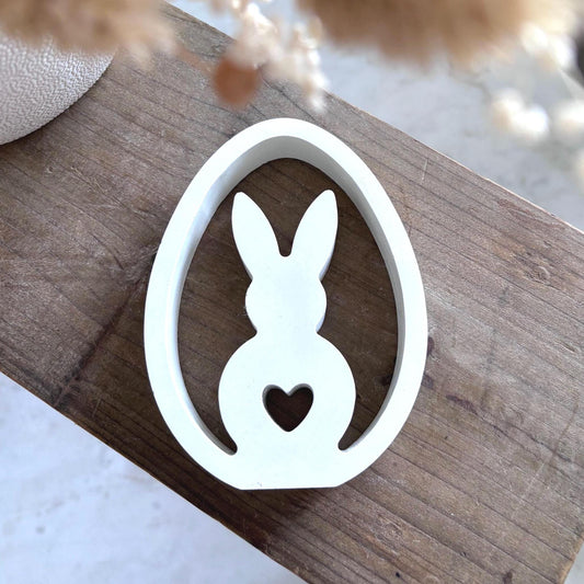 Oval Bunny Easter Ornament