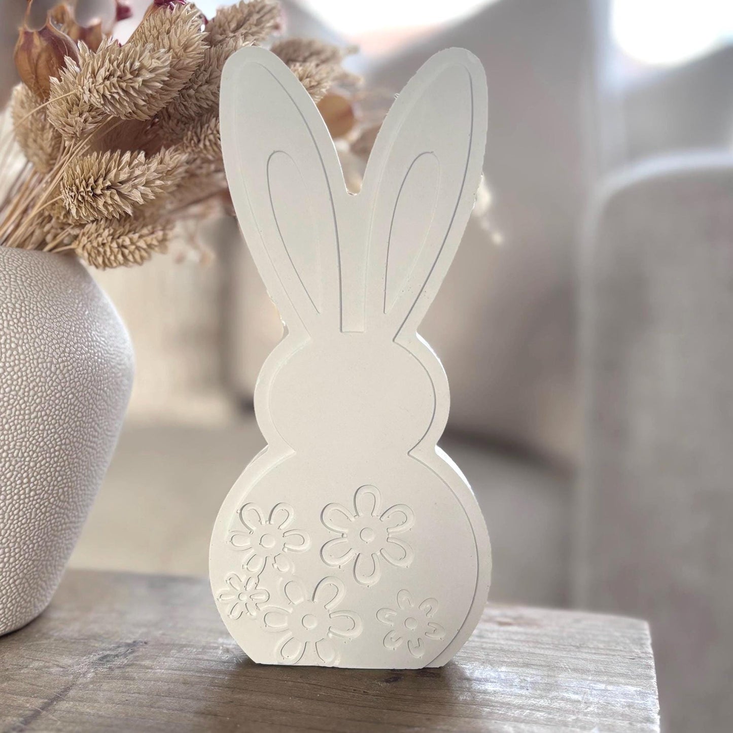Floral Engraved Bunny