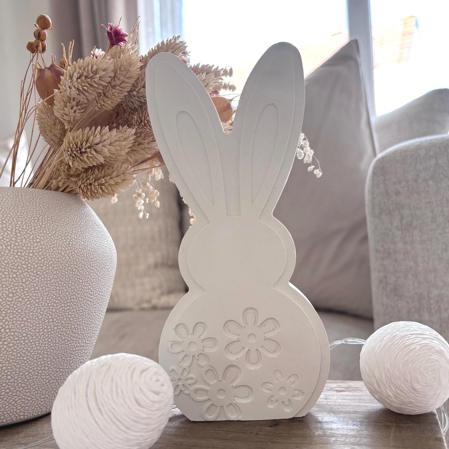 Floral Engraved Bunny