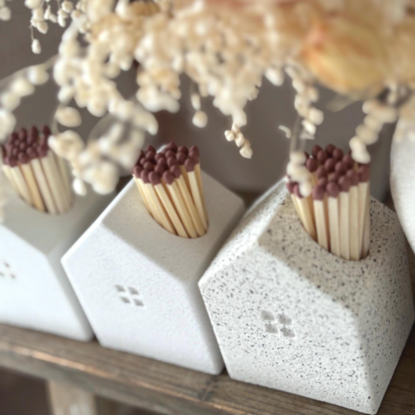 Concrete House Shaped Matchstick Holder
