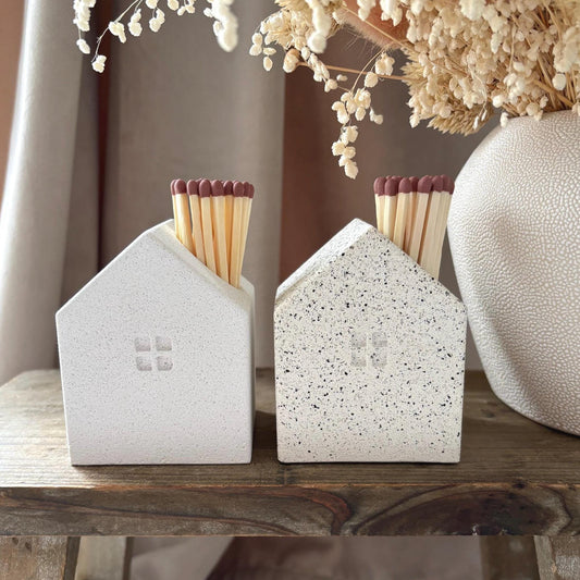Concrete House Shaped Matchstick Holder