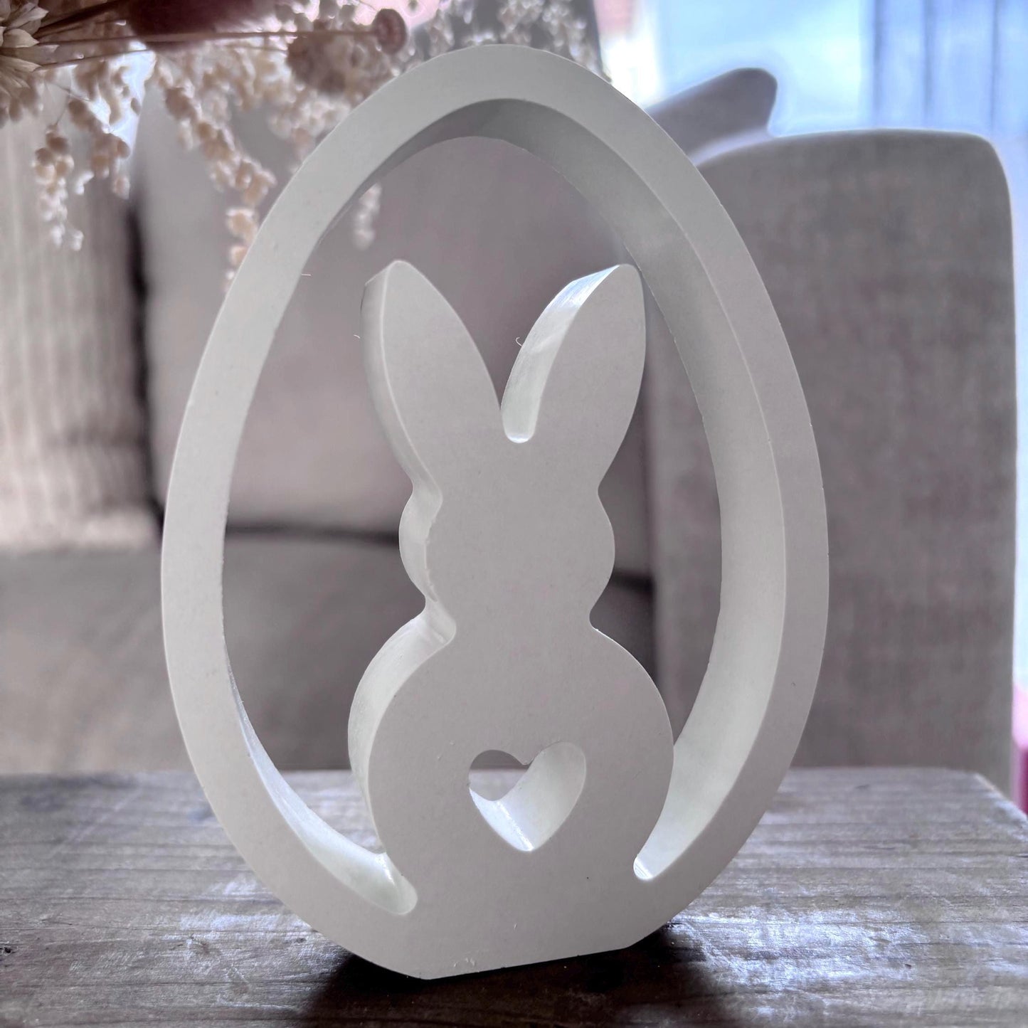 Oval Bunny Easter Ornament