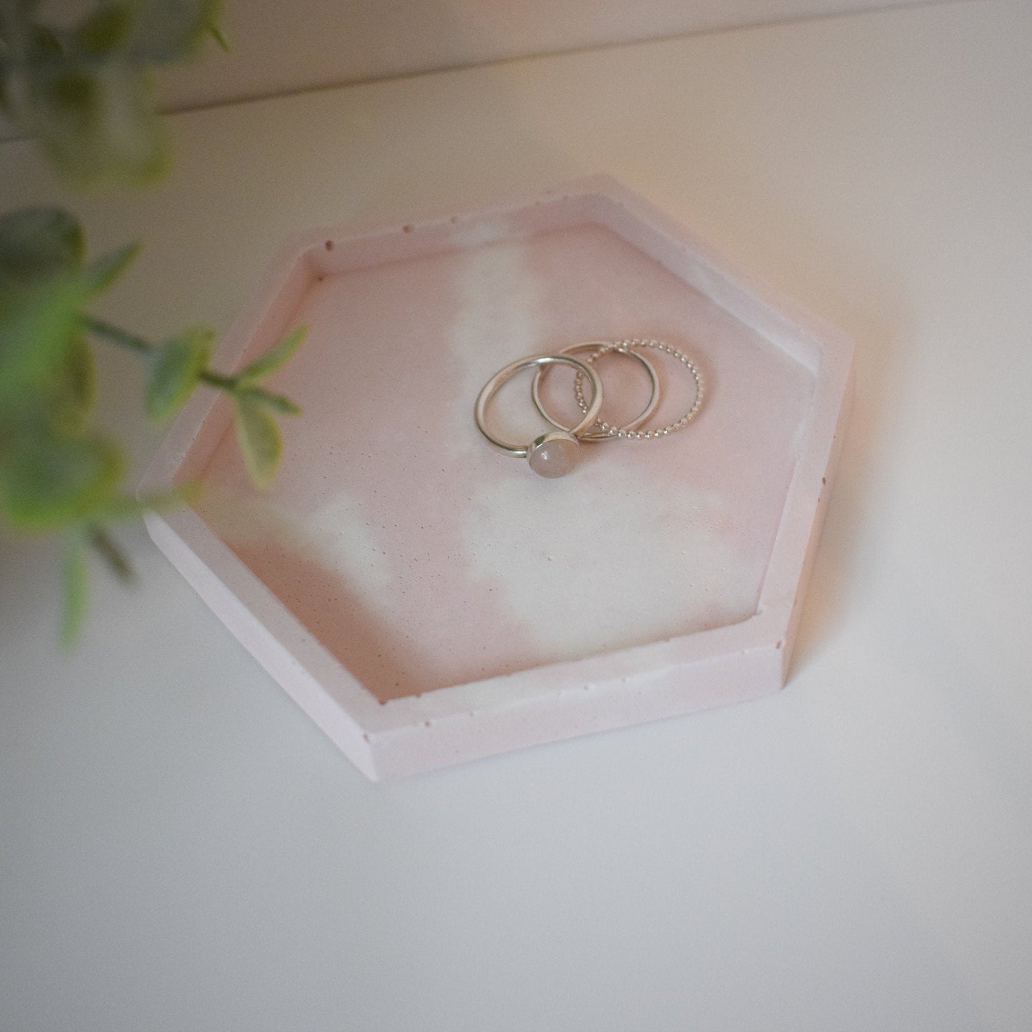 Concrete Hexagon Trinket Tray