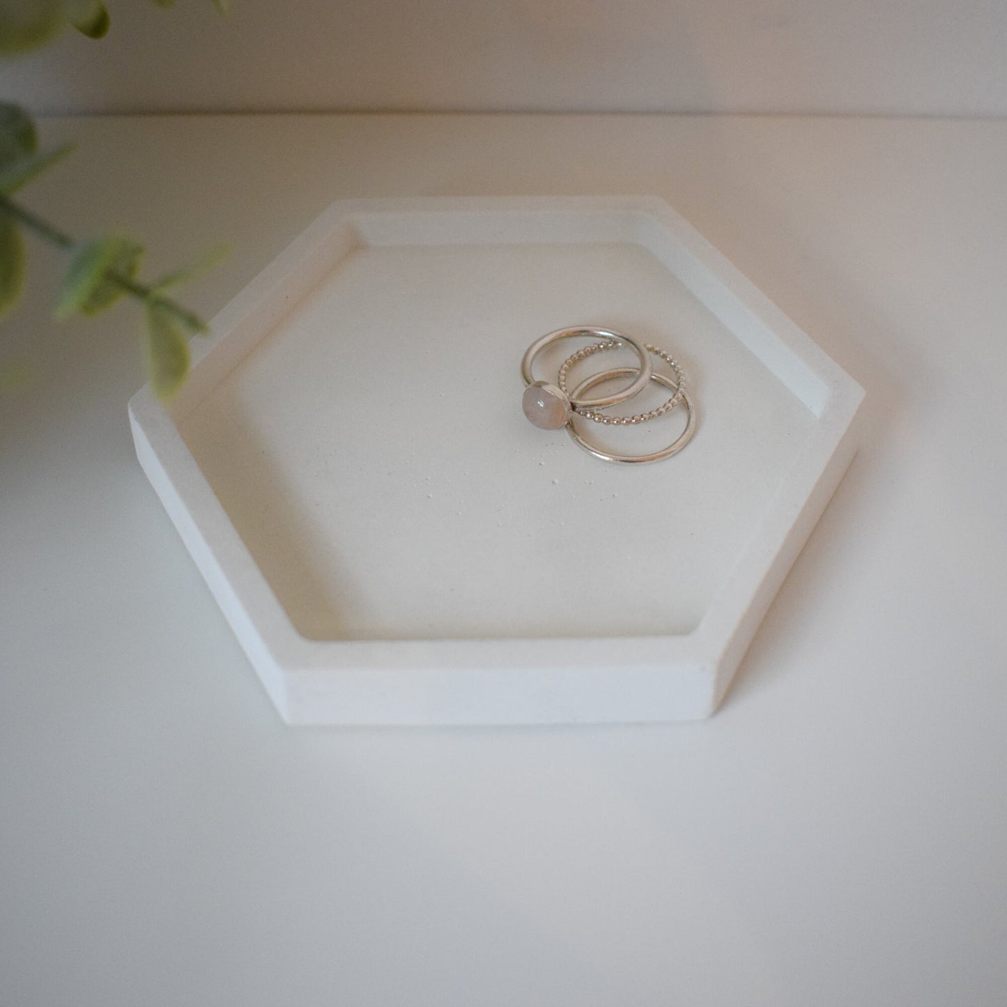 Concrete Hexagon Trinket Tray