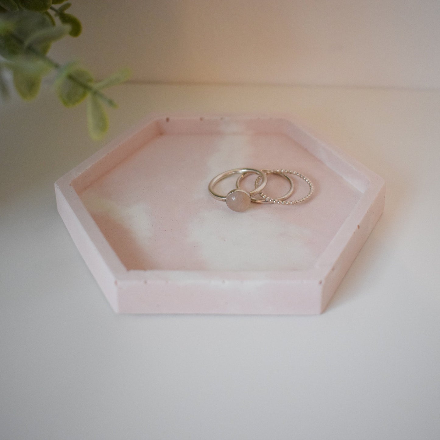 Concrete Hexagon Trinket Tray