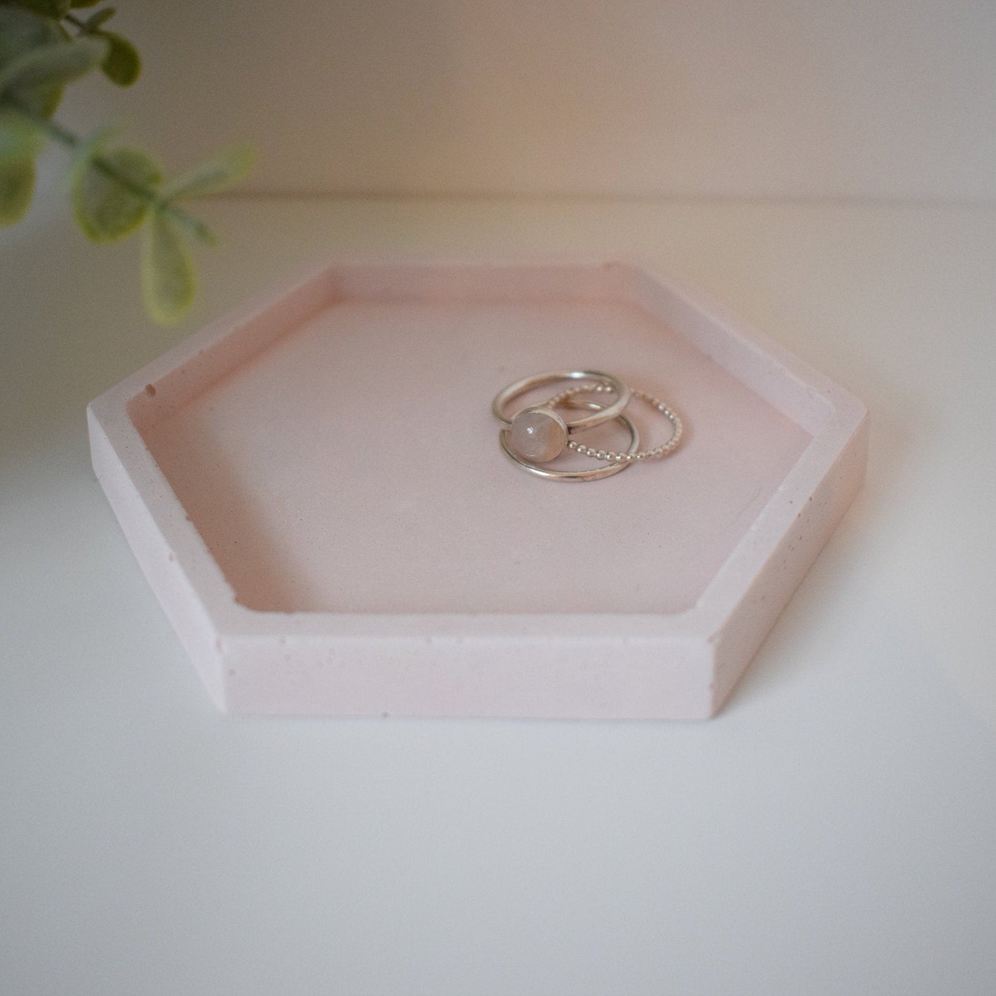 Concrete Hexagon Trinket Tray