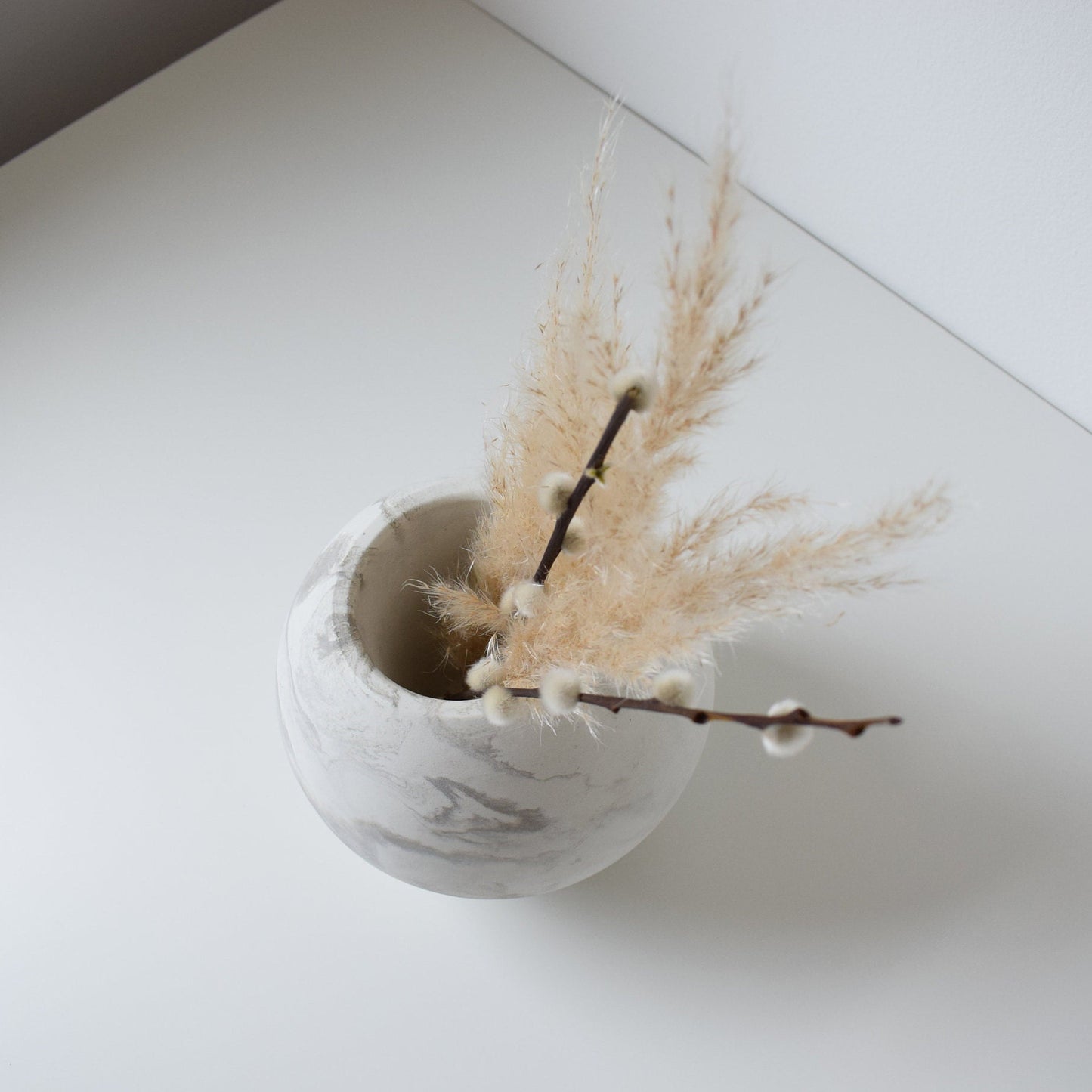Concrete Ball Vase