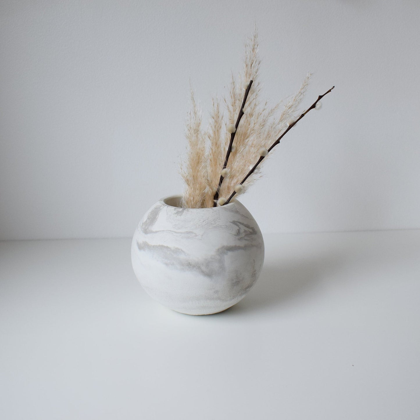 Concrete Ball Vase