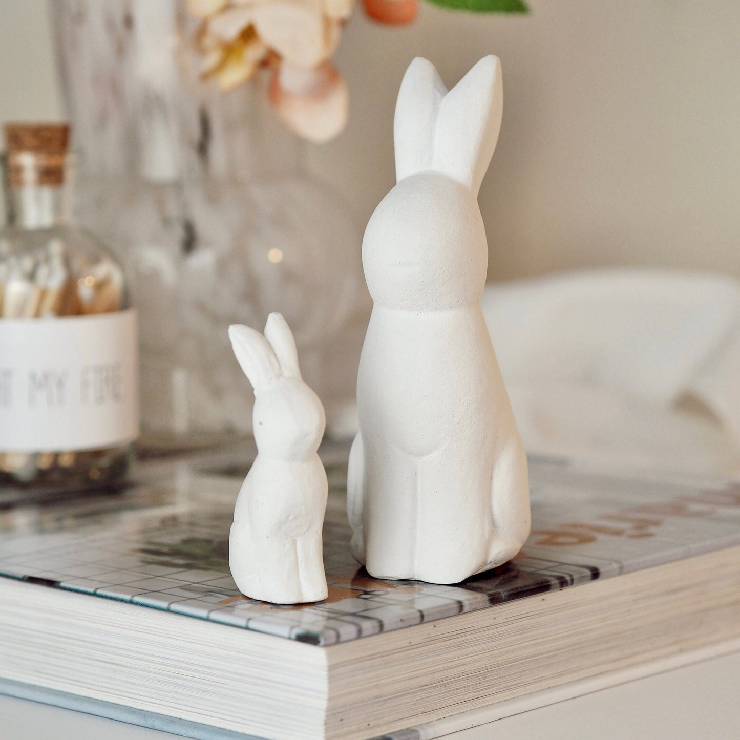 Concrete Easter Bunny Ornaments