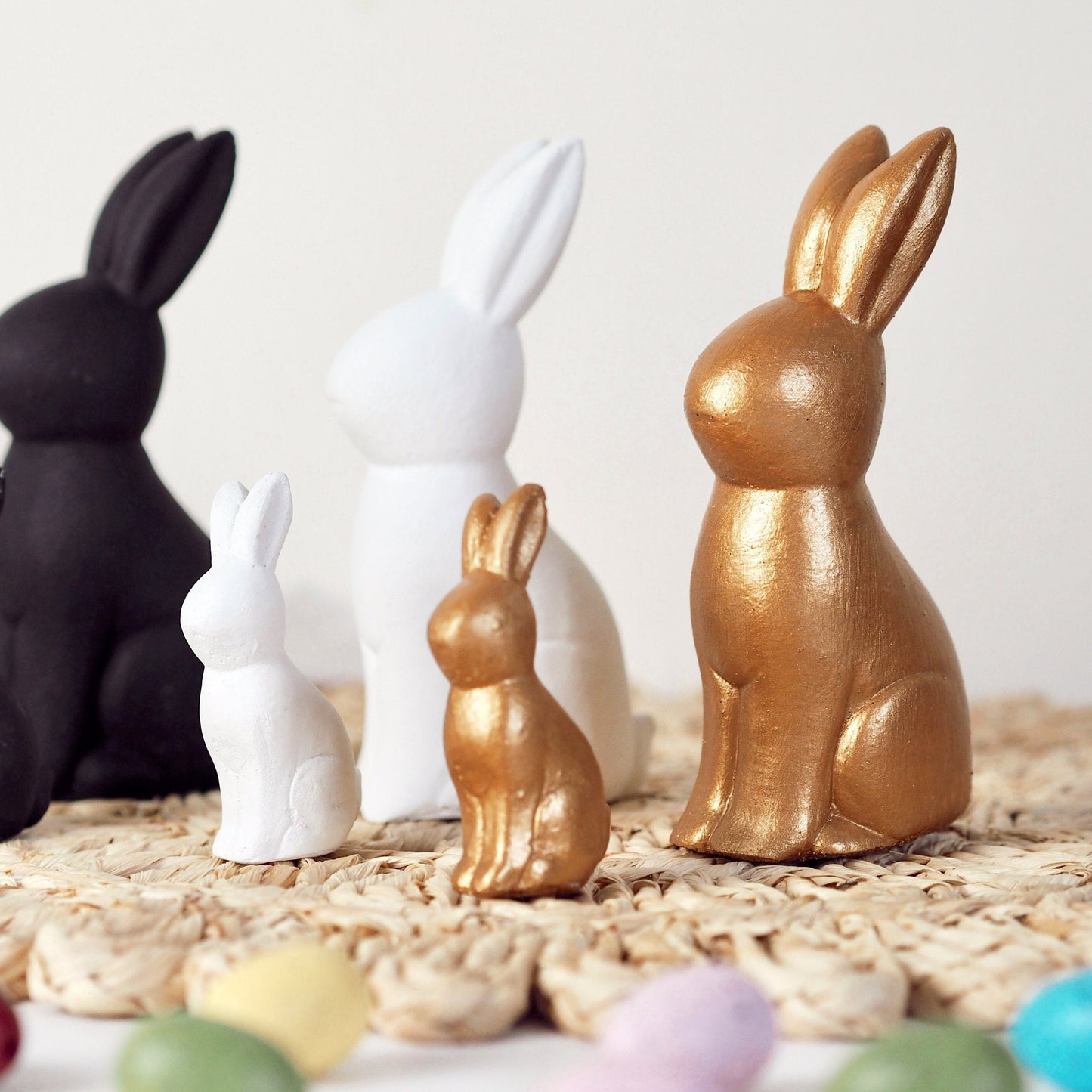 Concrete Easter Bunny Ornaments