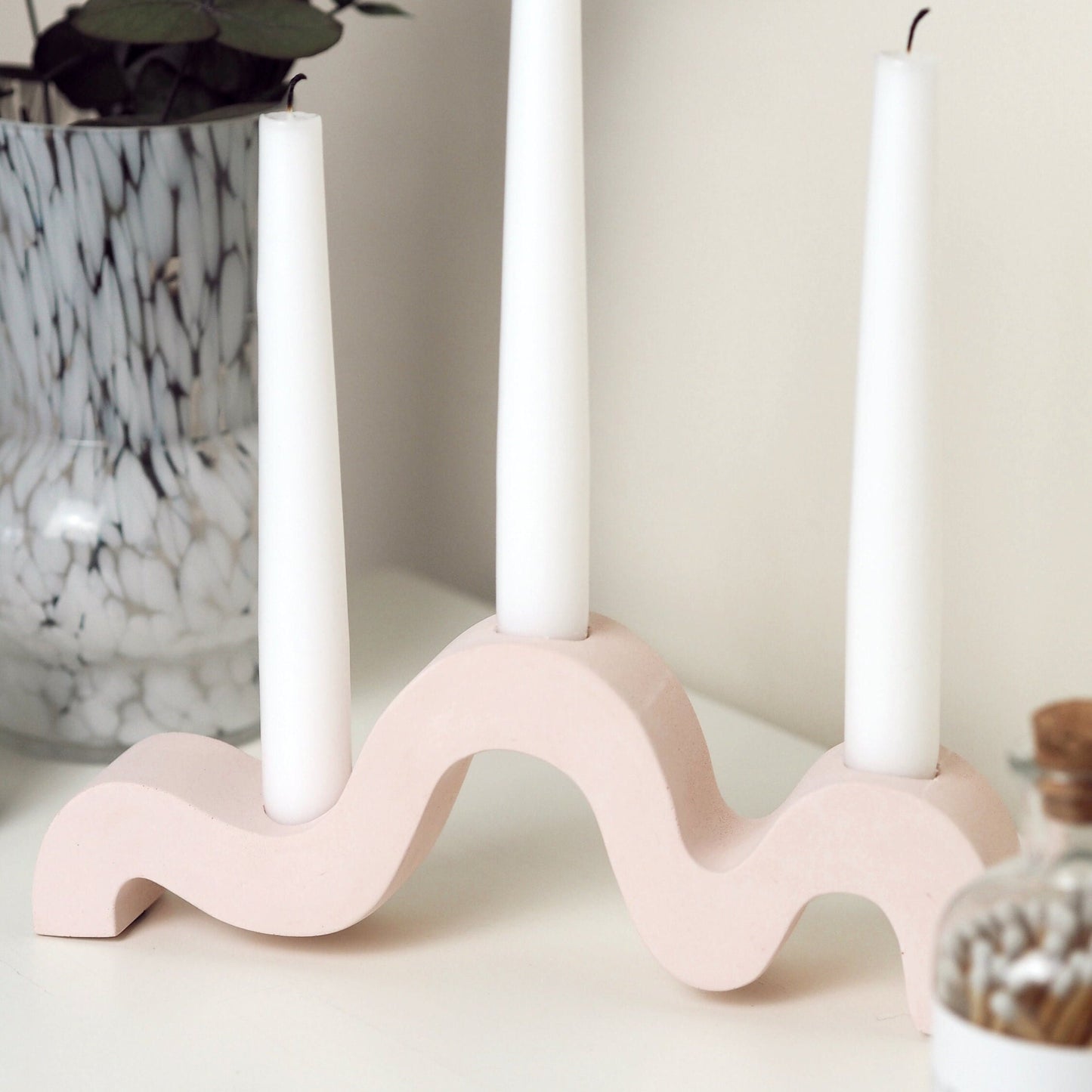 Concrete Wiggle Candle Stick Holder
