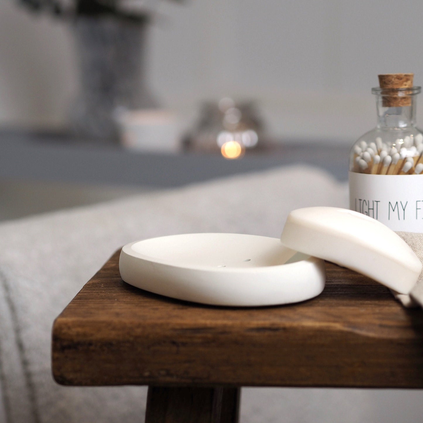 Oval Concrete Soap Dish
