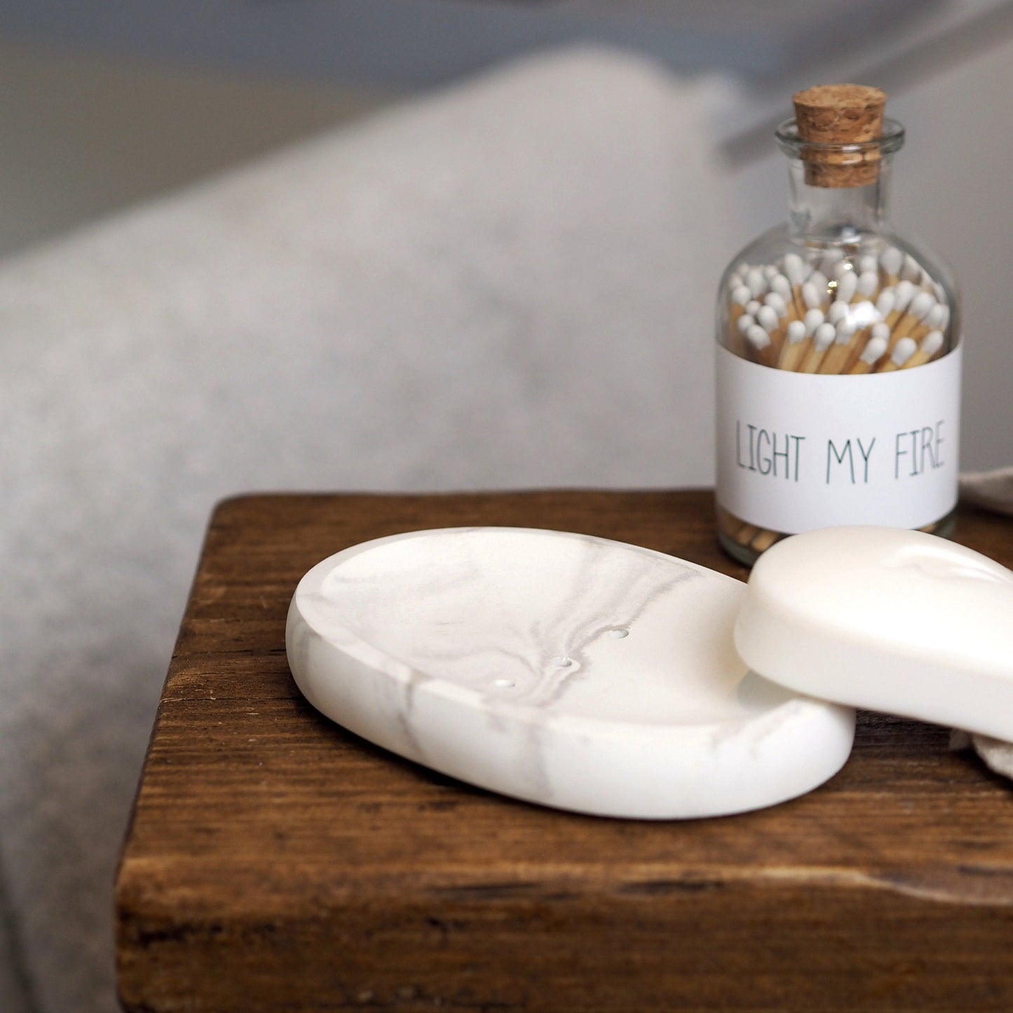 Oval Concrete Soap Dish