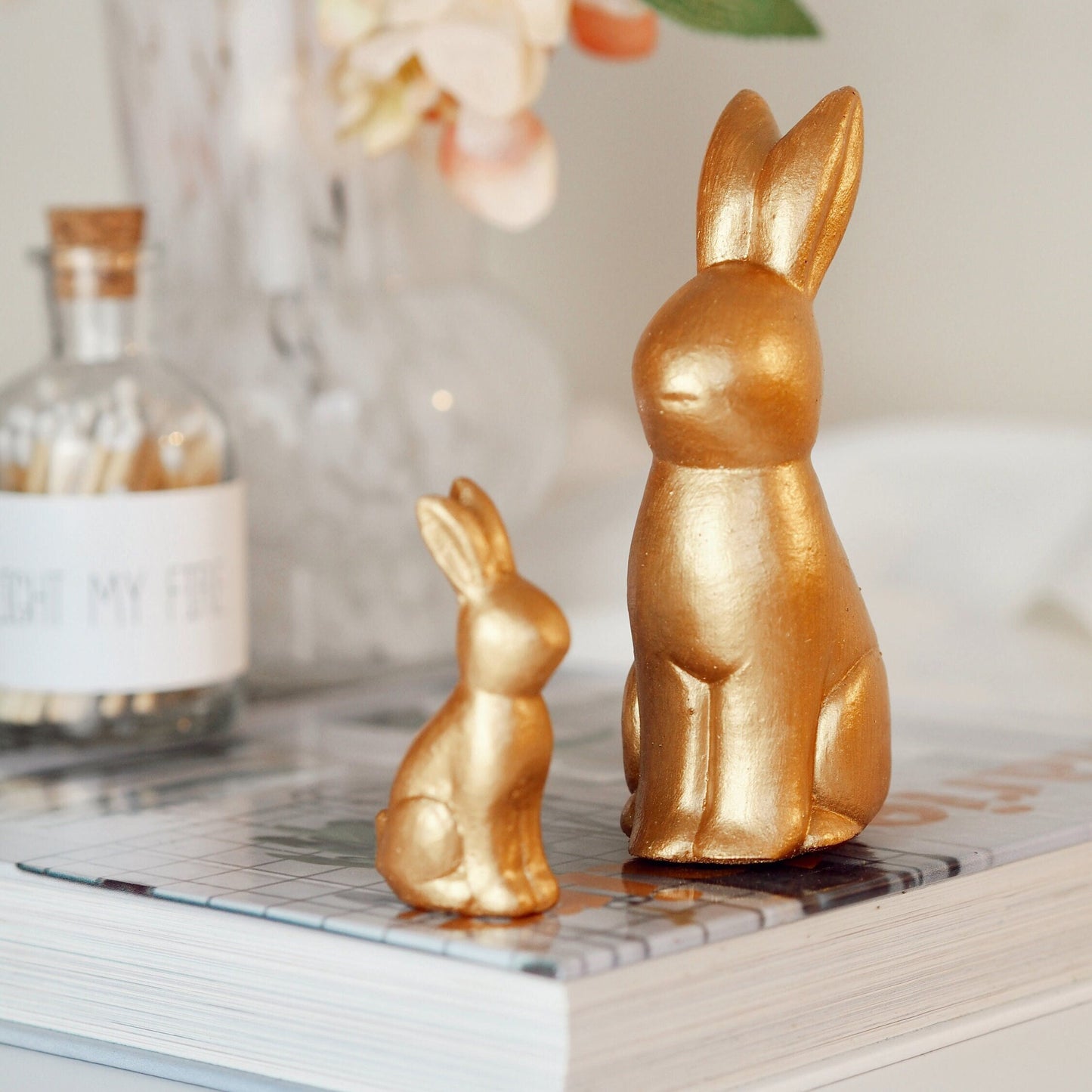 Concrete Easter Bunny Ornaments