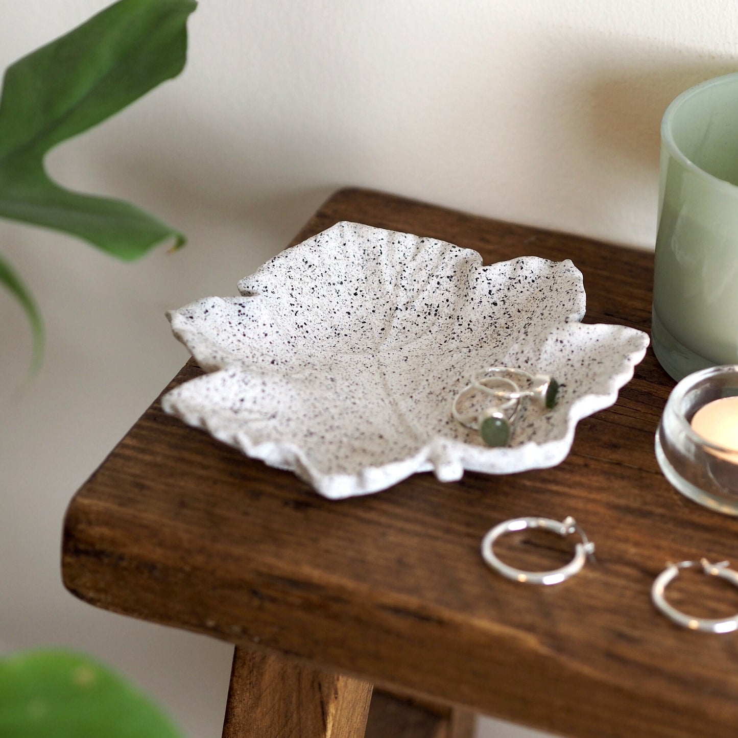 Concrete Maple Leaf Trinket Dish
