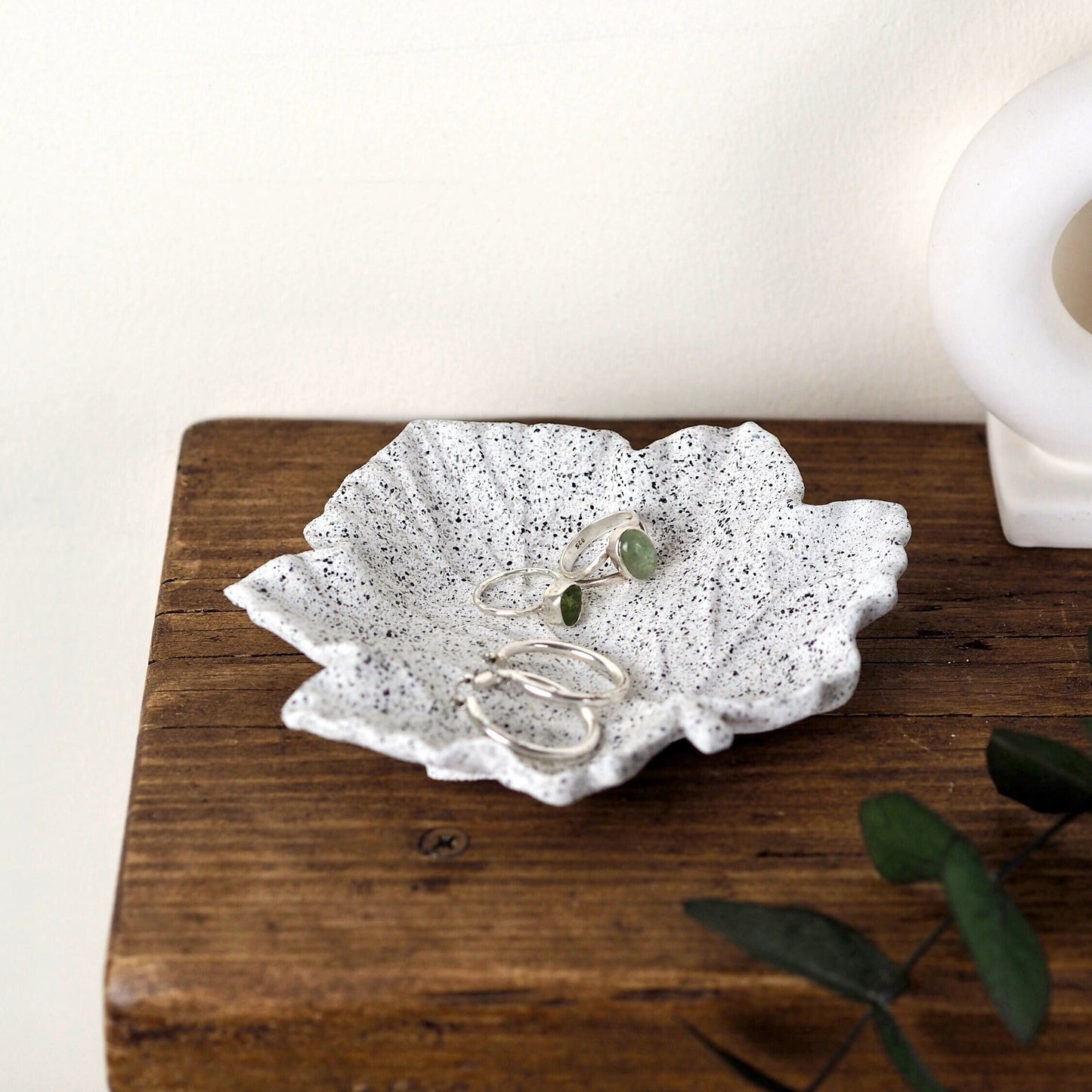 Concrete Maple Leaf Trinket Dish